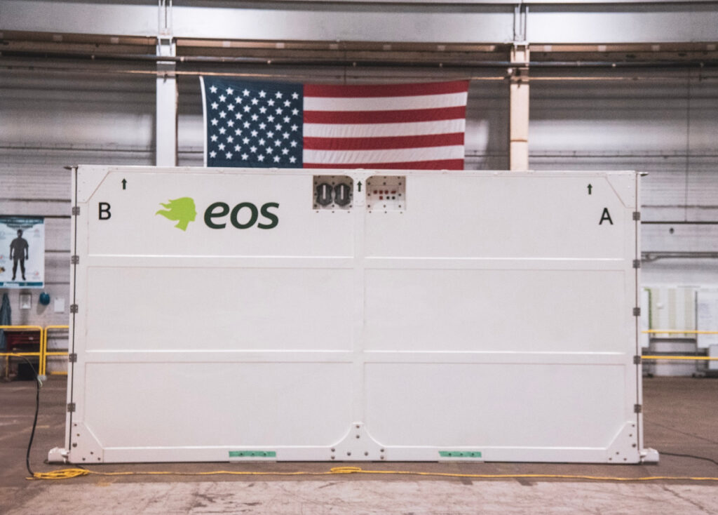 Eos battery with an American flag.